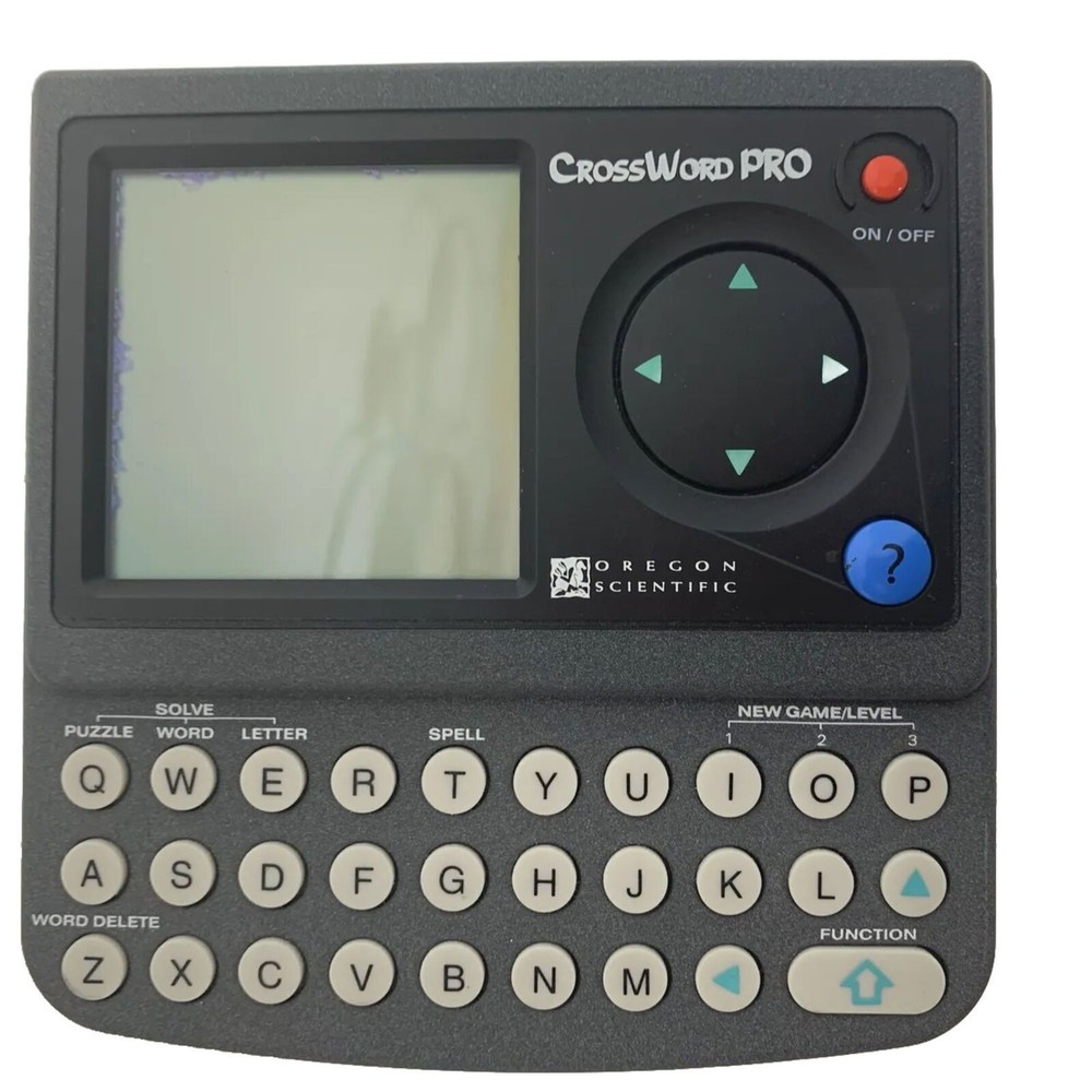 Oregon Scientific Crossword Pro Handheld Game Electronic Puzzle LB-1000B A9